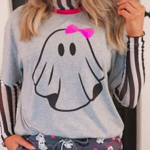 Fall/Halloween GIGI the Ghost Graphic Short Sleeve Top Regular $ Plus Sizes